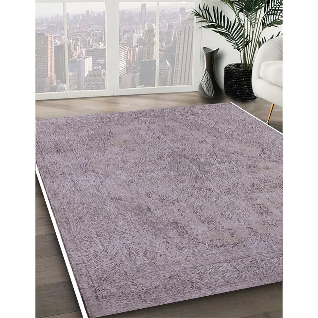 Silver Pink Rectangle Area Rug F305391
