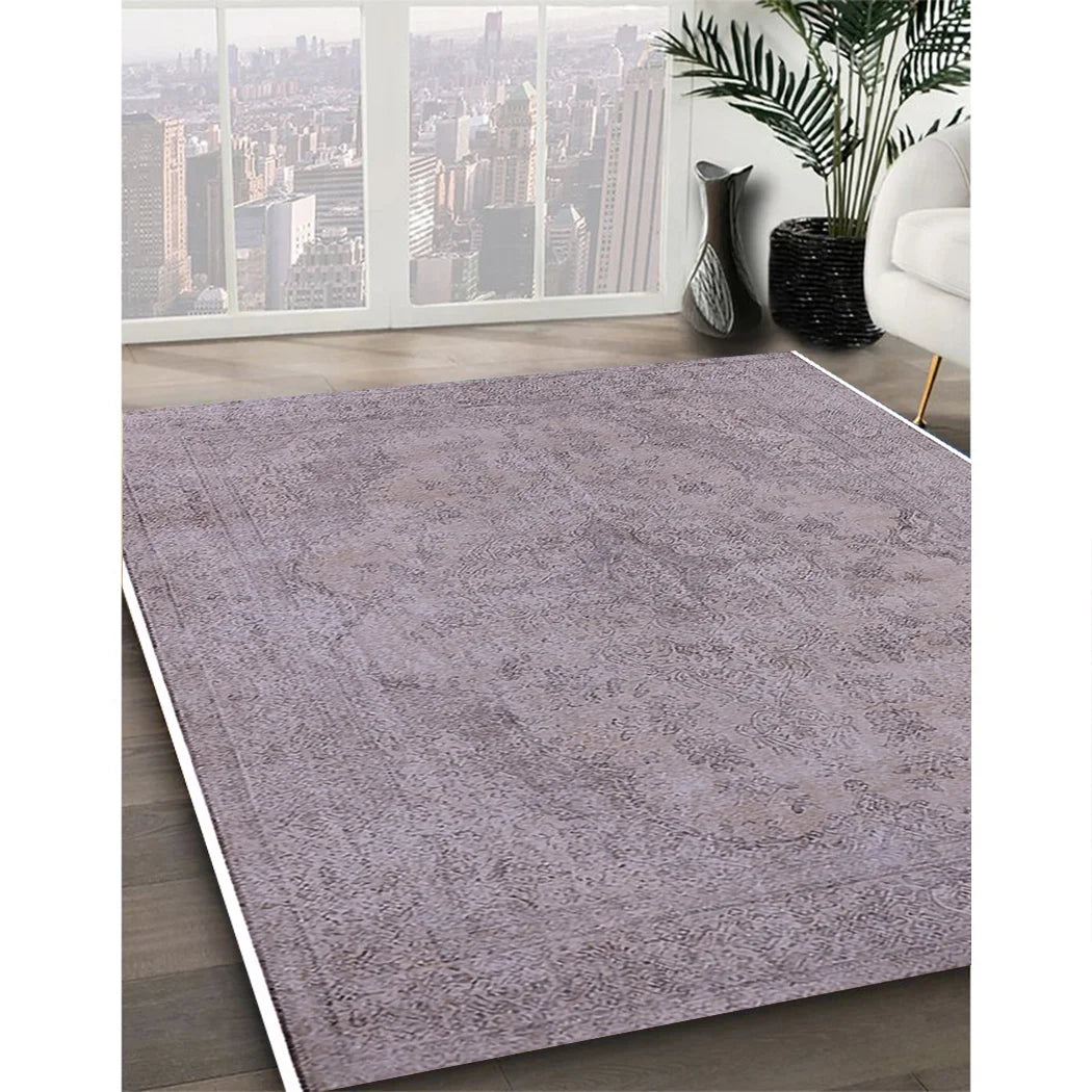 Silver Pink Rectangle Area Rug F305391