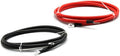 2 AWG Red Black Pure Copper Battery Cables Wire Set with 3/8 in Lugs (2PCS, 7 Feet) D721398