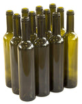 500ml Antique Green Glass Wine Bottle - Case of 12 D699