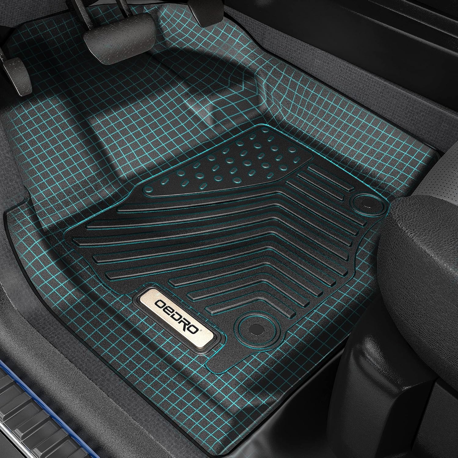 Black TPE Floor Mats for Dodge Ram 1500 Crew Cab P906482