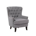 Fabric Wingback Chair Gray V924