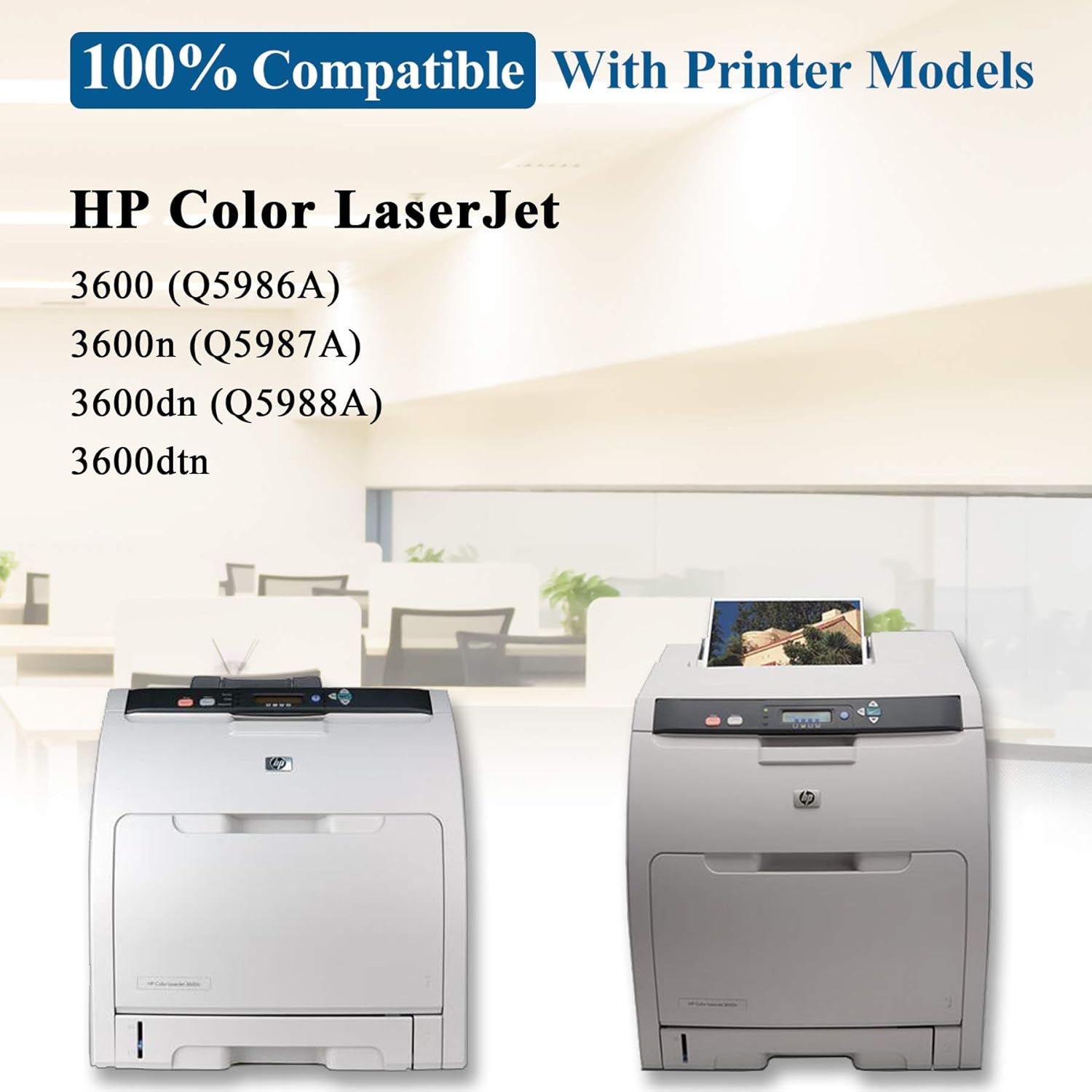 2 Pack Black Remanufactured Toner Cartridge for HP Color 3600 Printers L414