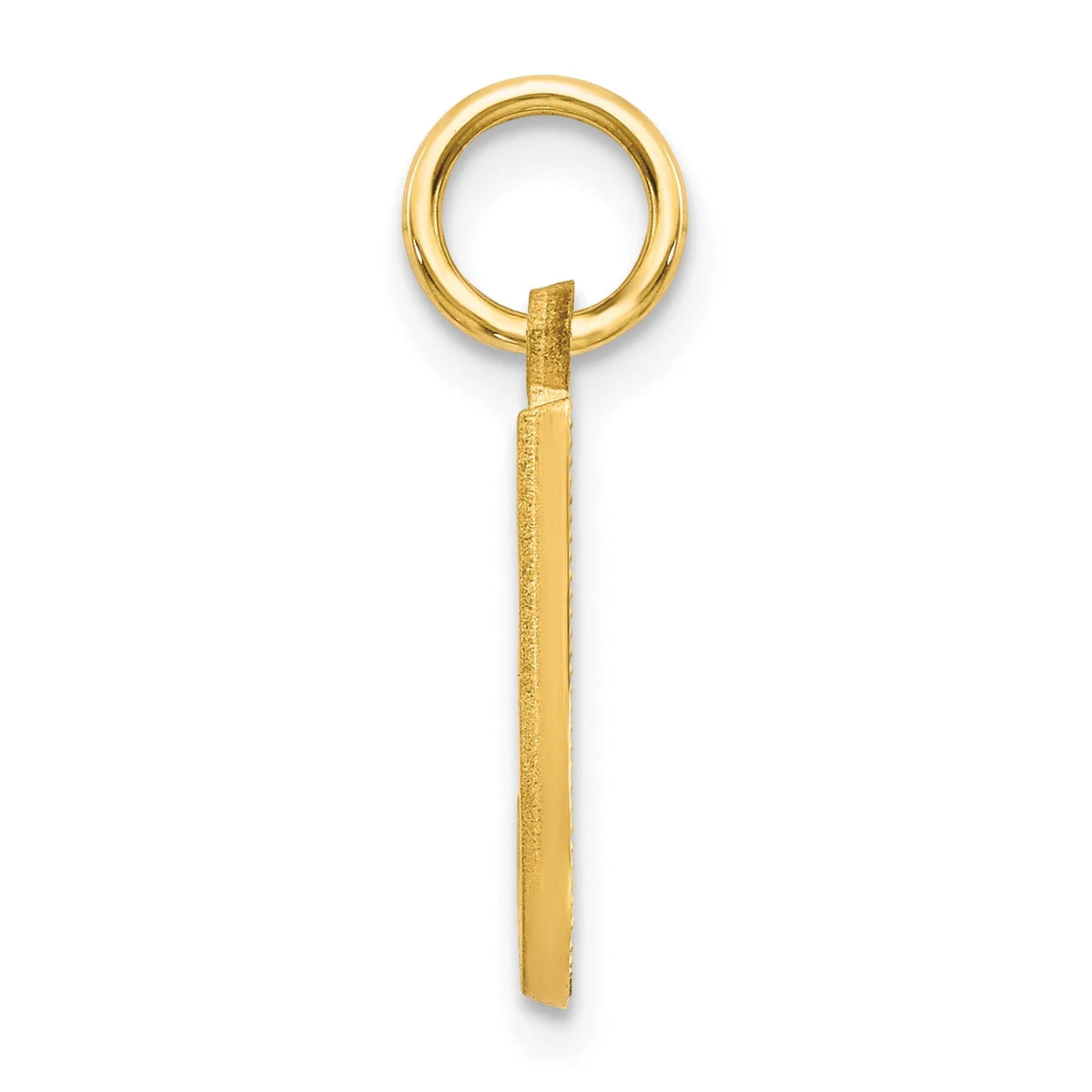 10K Yellow Gold Initial J Pendant Charm F377