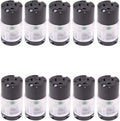 Lighted 20 Amp 120-125 Volt NEMA 5-20R Straight Blade Female Plug Connector Outlet, PVC, 10-PACK T99921