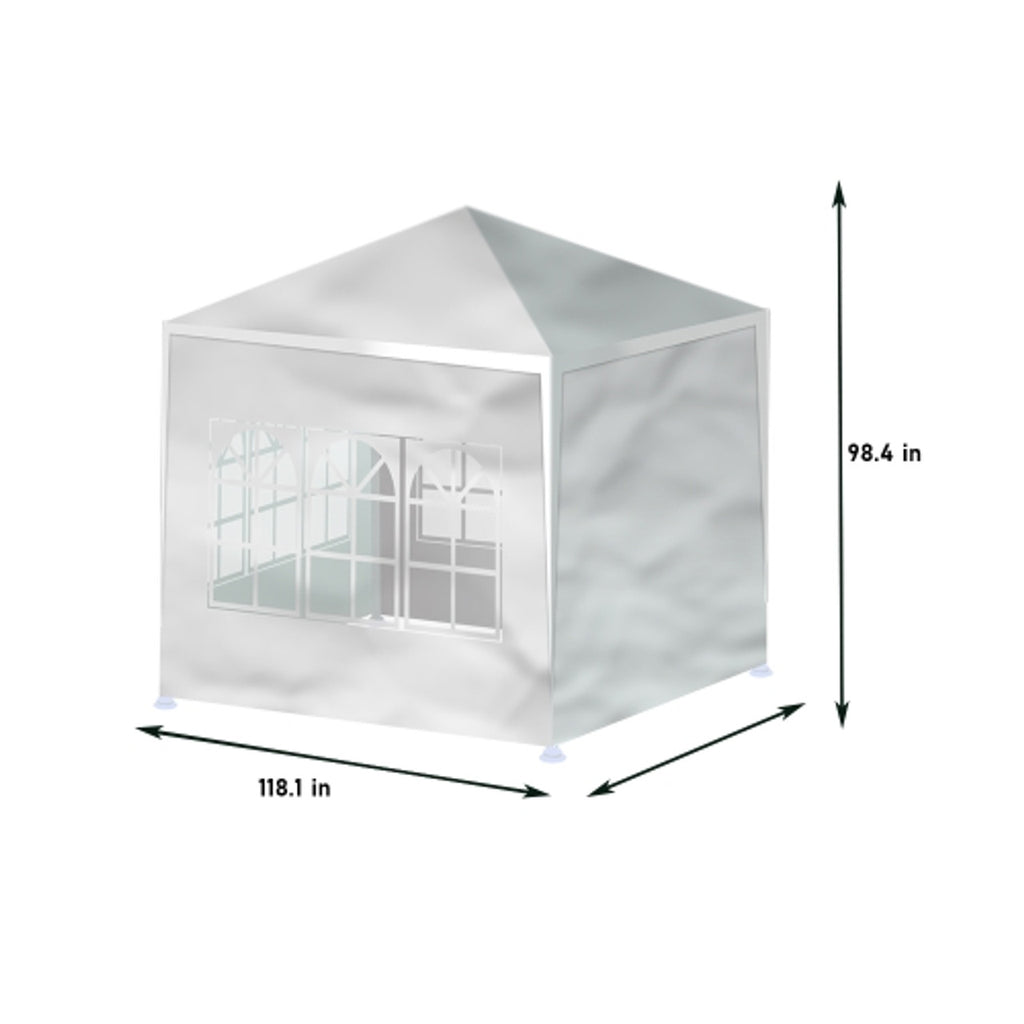 10x10 Ft Adjustable Canopy With Window Wall D39207