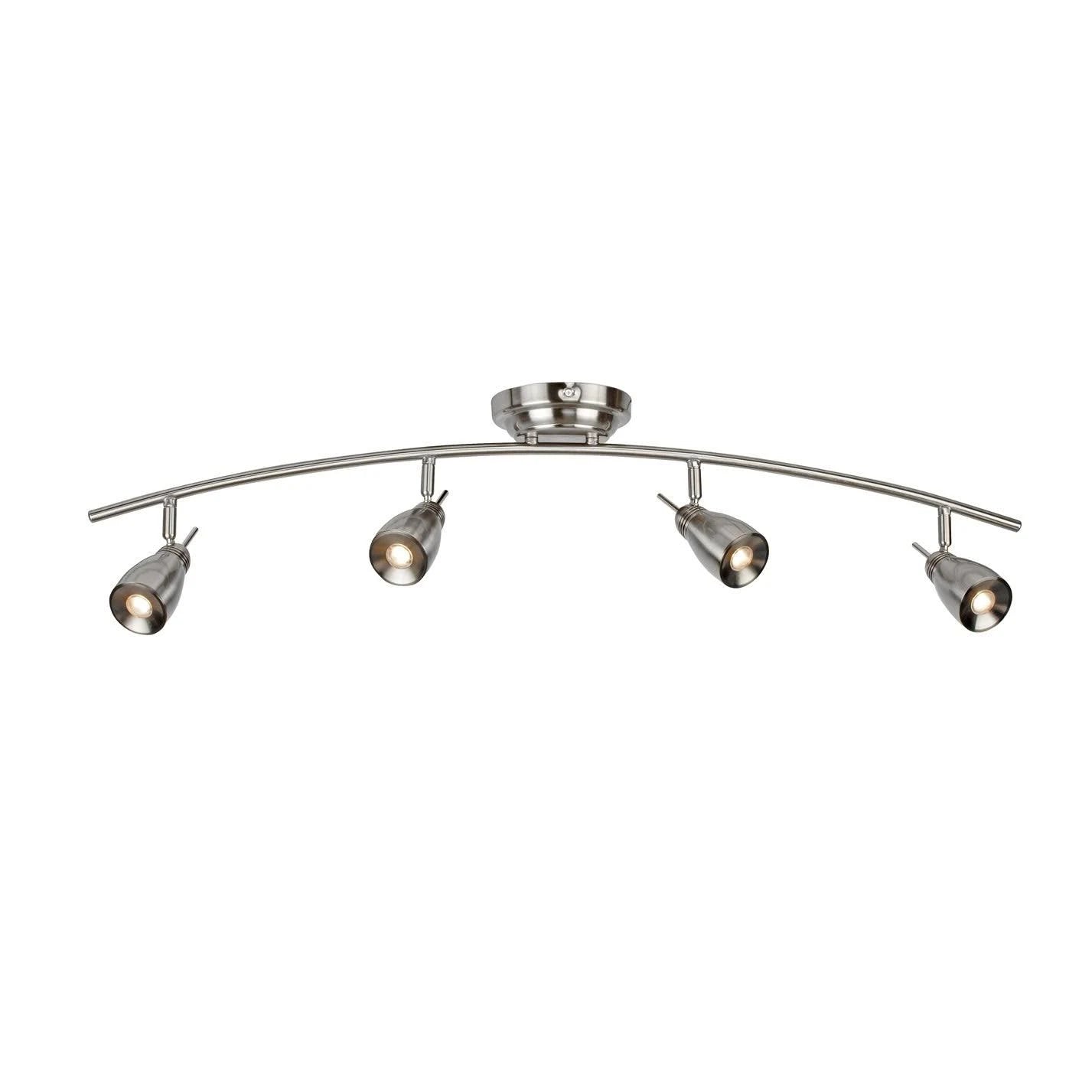 Satin Nickel LED 4 Light Fixed Track Q400