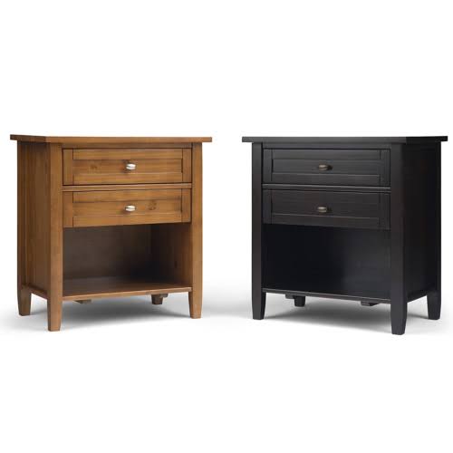 Dark Brown Solid Wood Bedside Table N3982