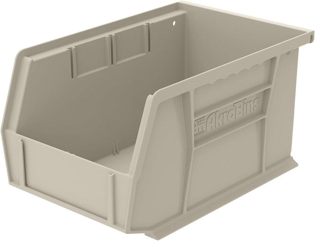 Plastic Storage Bin Hanging Stacking Containers, 9-Inch x 6-Inch x 5-Inch, Black, 12-Pack D74742
