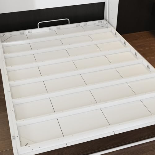 White Twin Murphy Bed with Drawer F268901