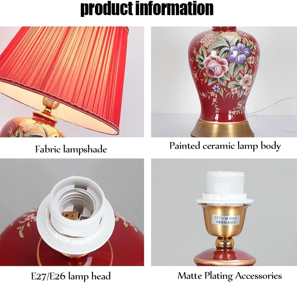 Red Glazed Ceramic Table Lamp K530804