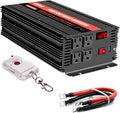 1500 Watt Pure Sine Wave Power Inverter 12V DC to 110V AC 60HZ with 4 AC Outlets and 1 USB Output X38638