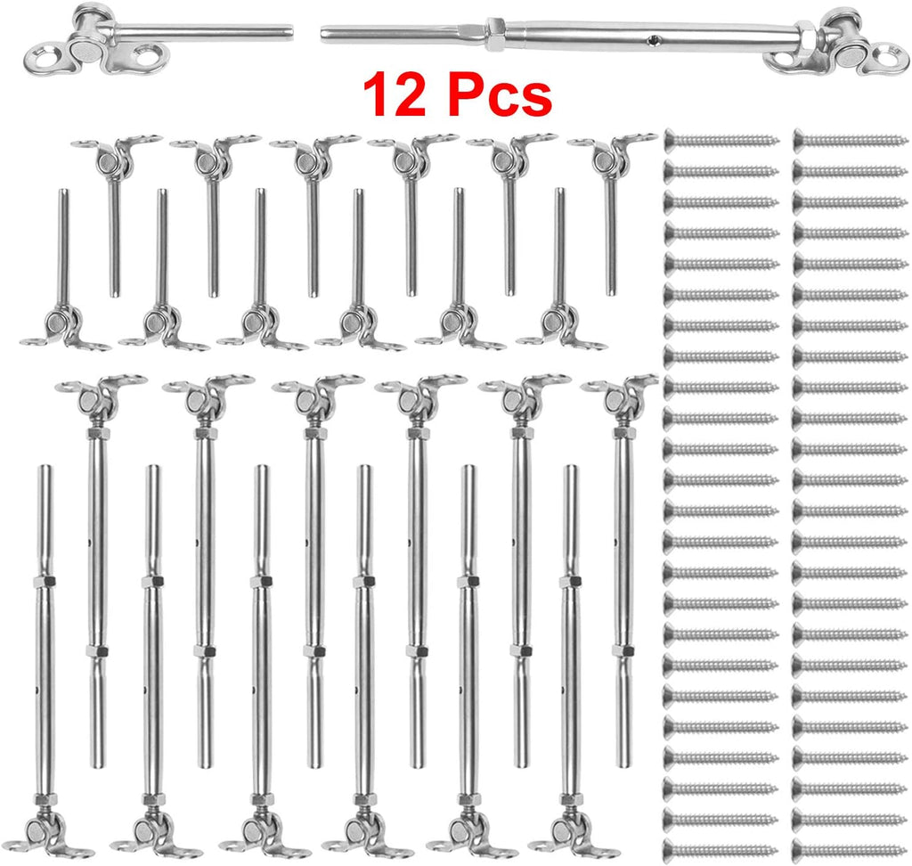 12 Pack T316 Stainless Steel Cable Railing Kits W955