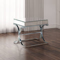 Chrome Metal Square End Table L629151