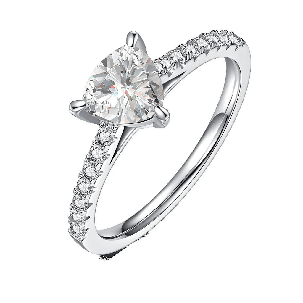Pear Cut Moissanite Engagement Ring C8954