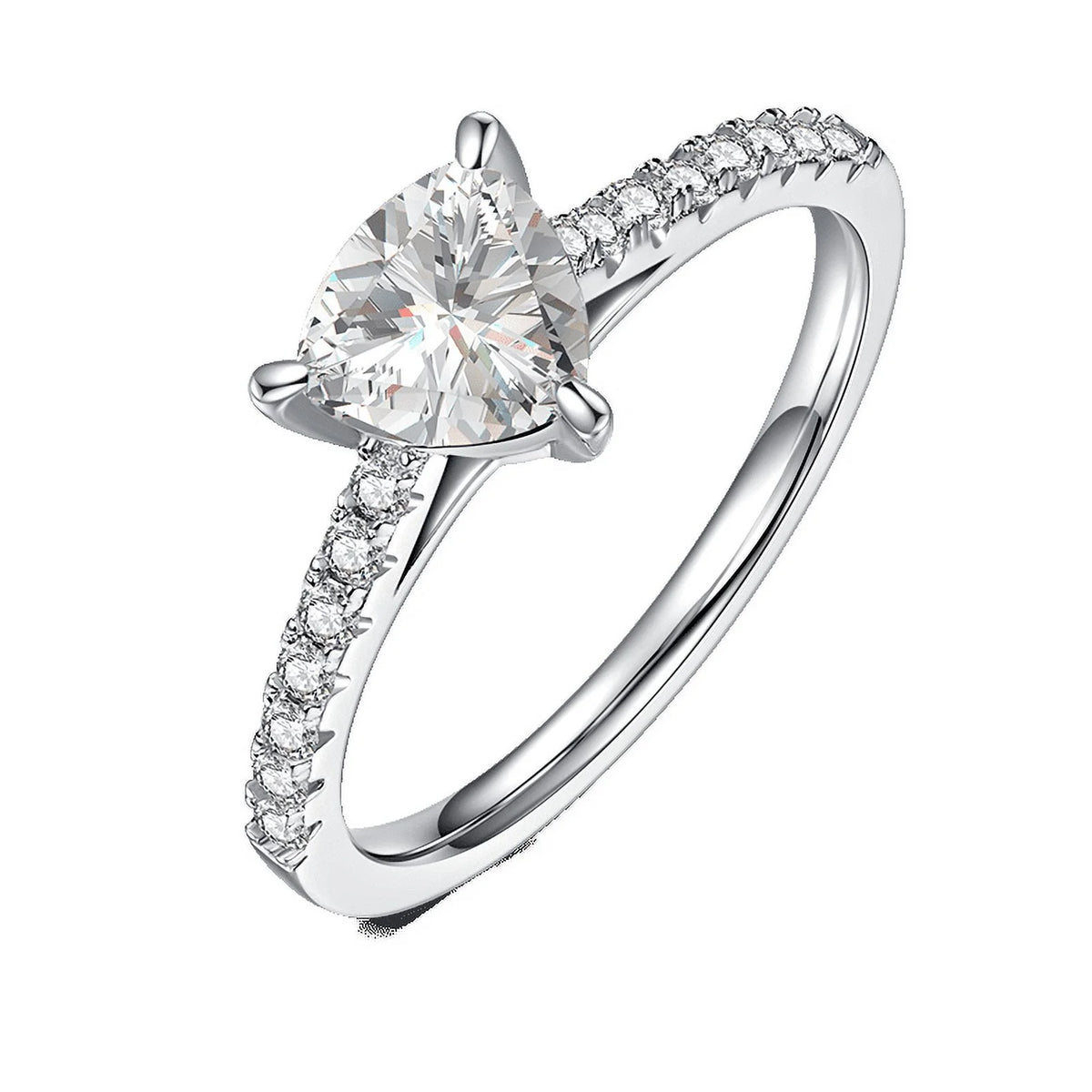 Pear Cut Moissanite Engagement Ring C8954