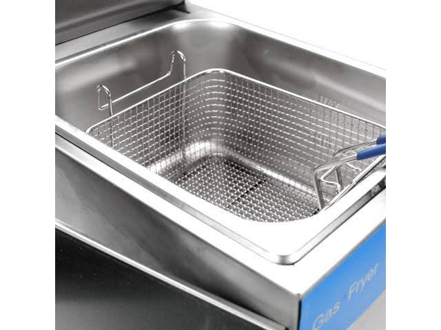 Stainless Steel Single Basket Liquid Propane Deep Fryer Z95875