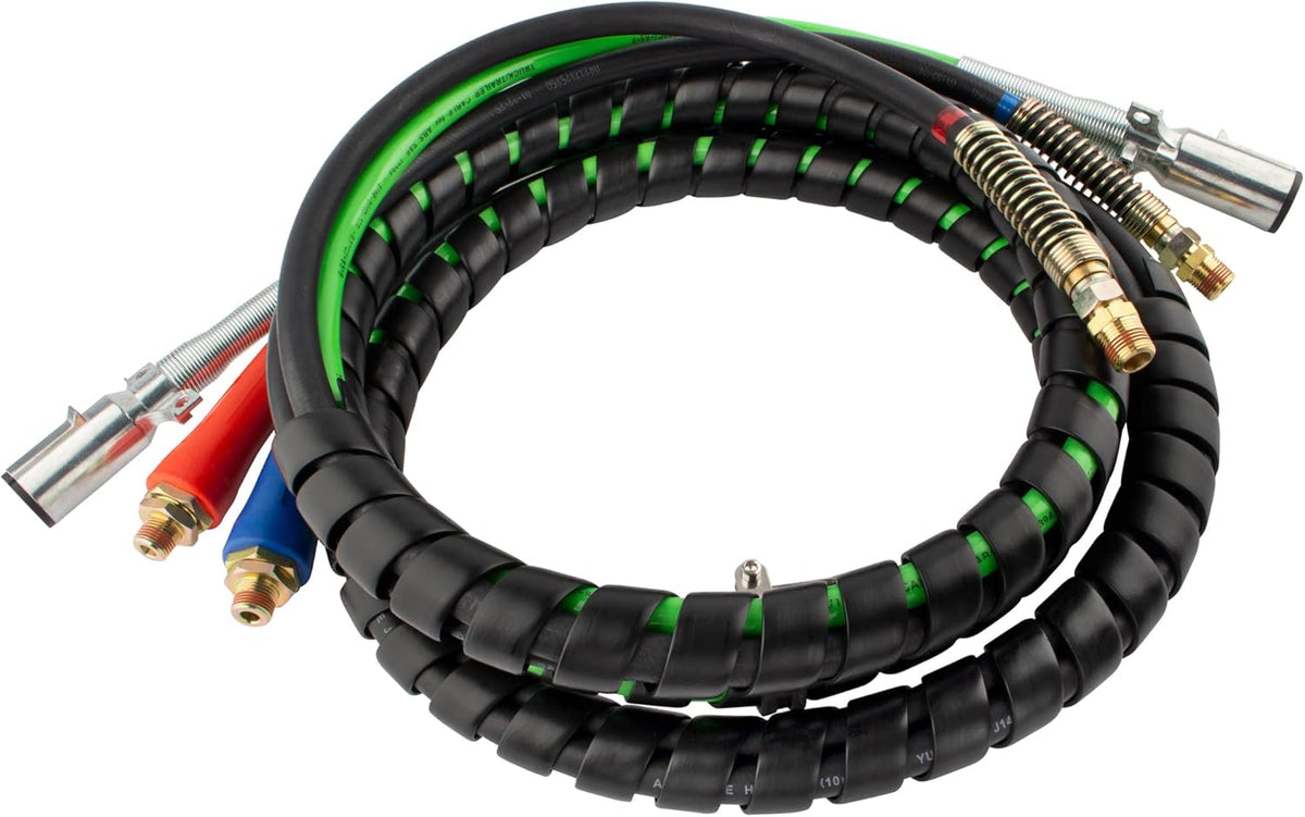 15 Ft. 3-in-1 ABS Electrical and Rubber Air Line Hose Assemblies for Semi Truck Tractor Trailer G747