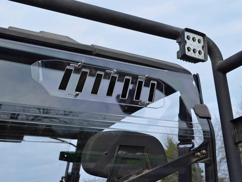 Vented Rear Windshield for Polaris Ranger Full Size 570 / Crew, 1/4” Clear Polycarbonate with Sliding Vents G56051