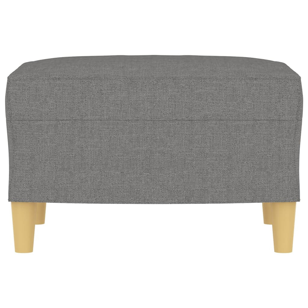 Fabric Padded Ottoman with Wood Legs Stool C75472