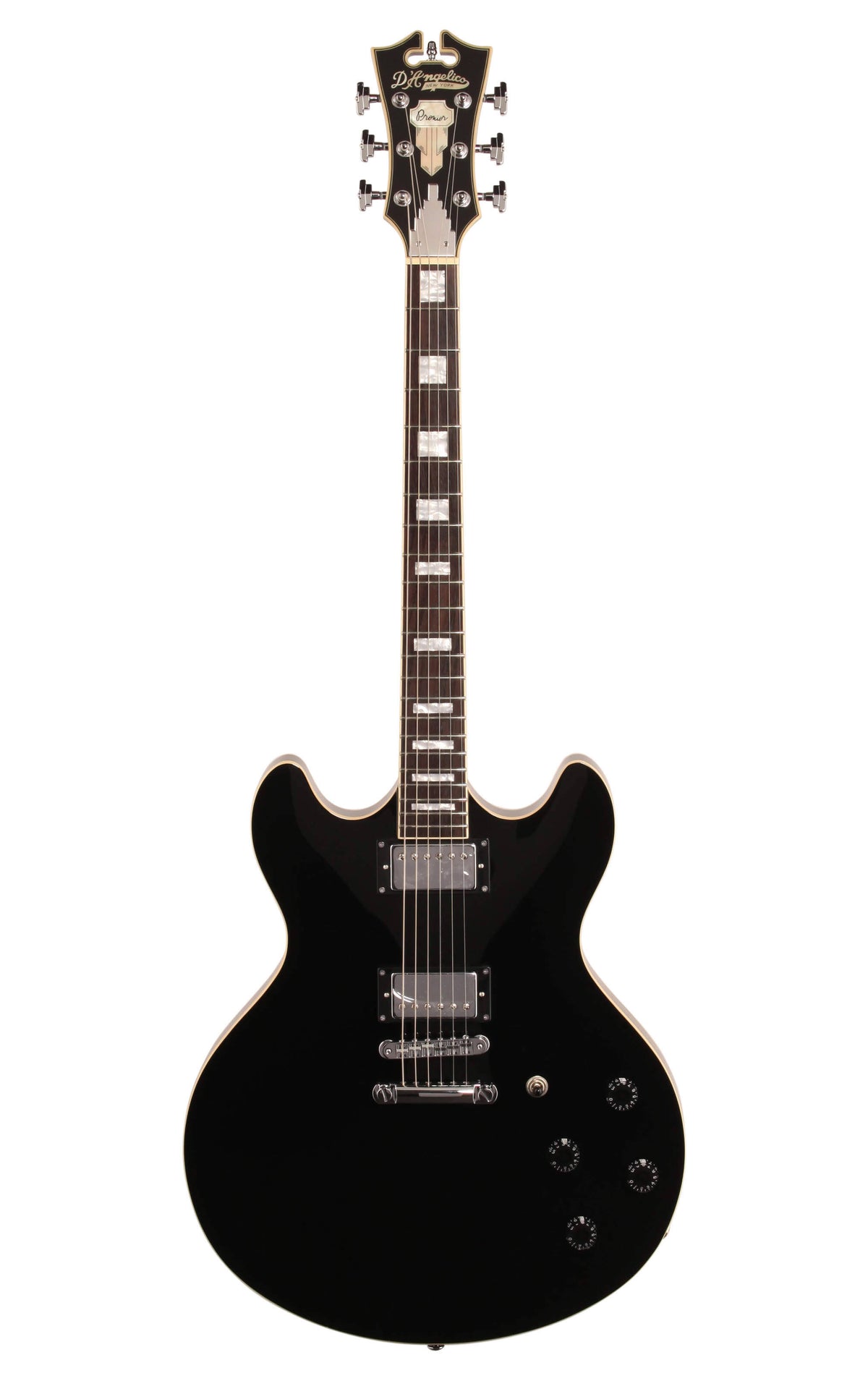 Black Semi-Hollowbody Electric Guitar X544