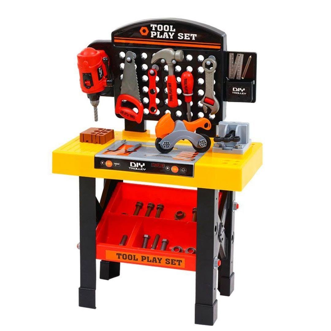 54pcs Kids Pretend Play Workbench Tools Set M2060