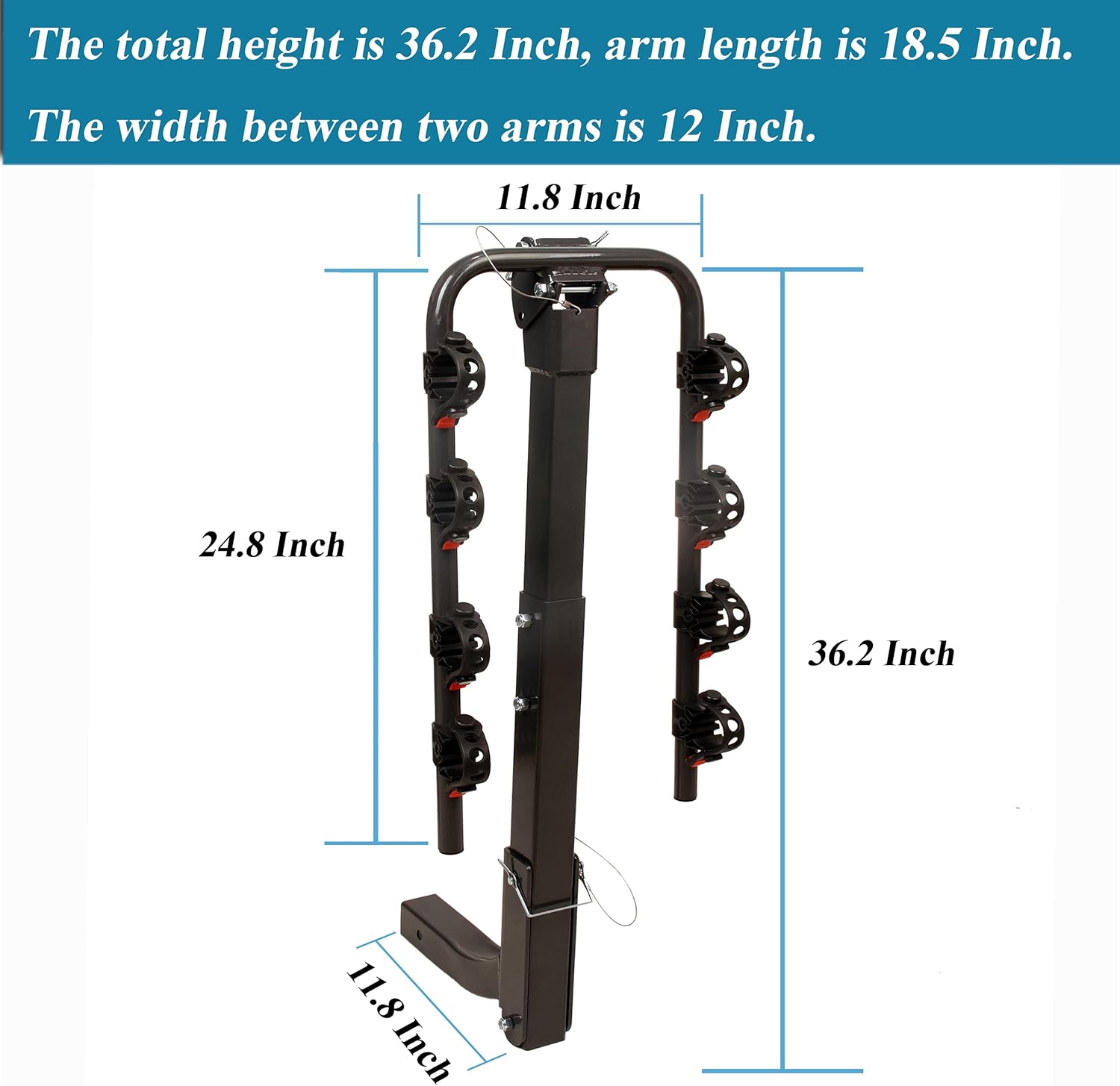 2 Hitch Receiver 4-Bikes Bicycle Carrier K655512