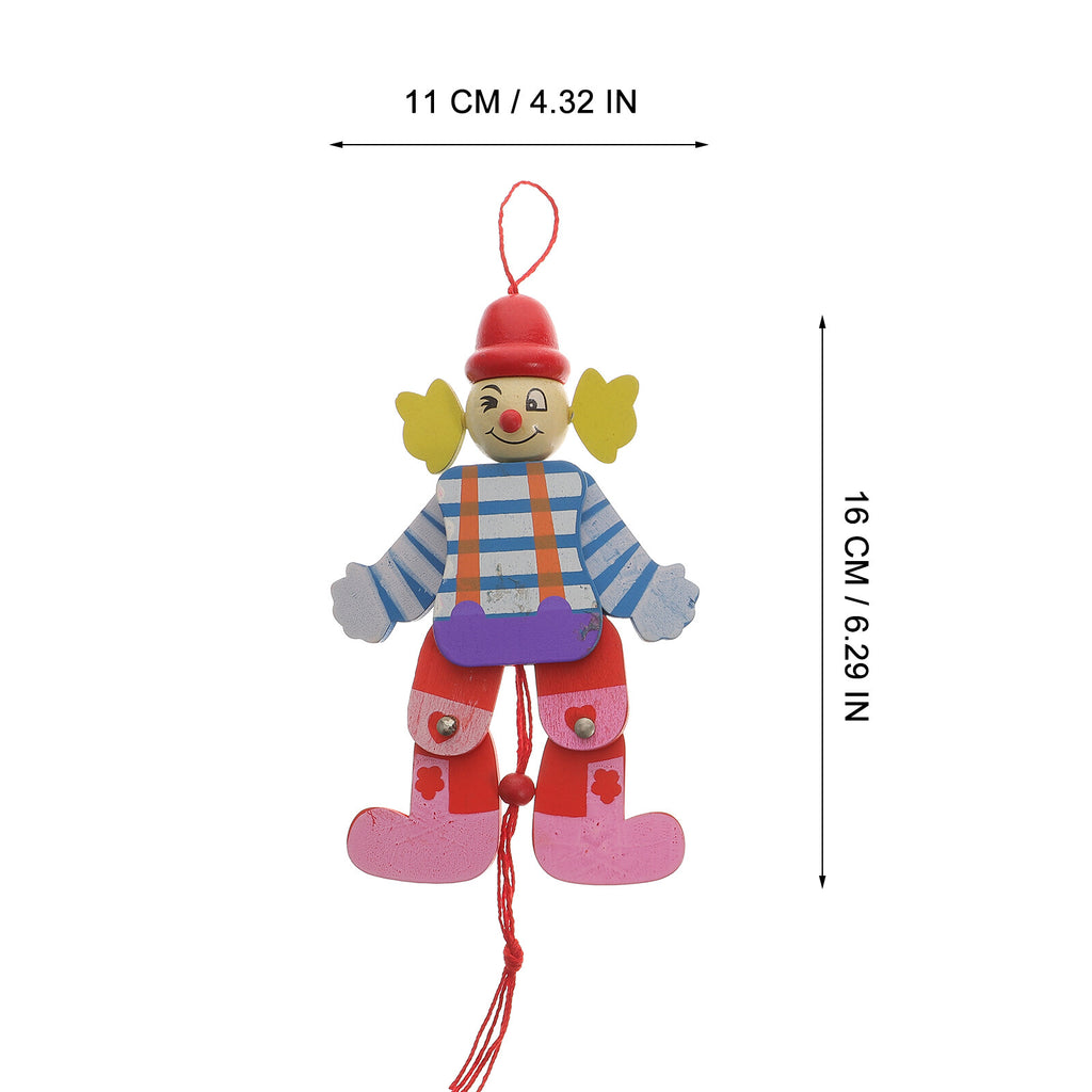 2Pcs Wood Clown Marionette Puppet Toy H320470