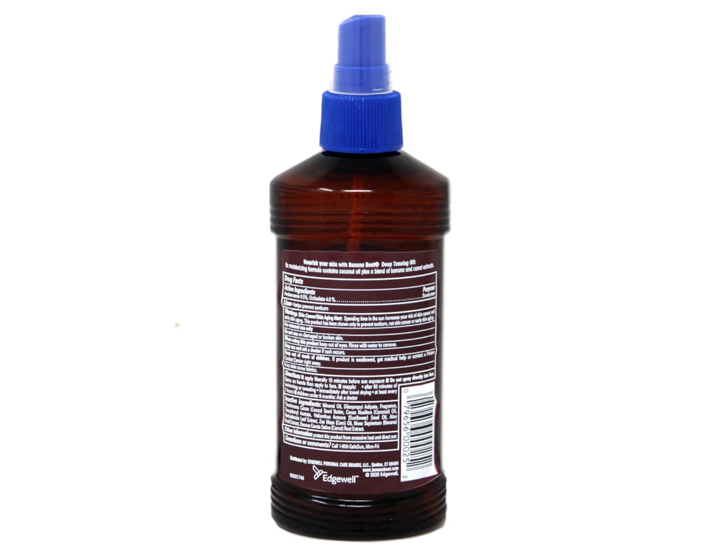 6 Pack Banana Boat Deep Tanning Oil Spray SPF 4, 8 Oz Each G378367
