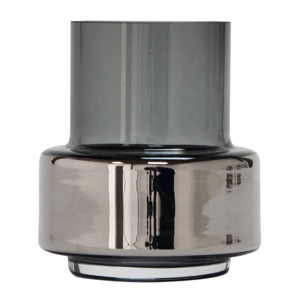 Smoked Gray/Platinum Hurricane Tealight Holder A58223