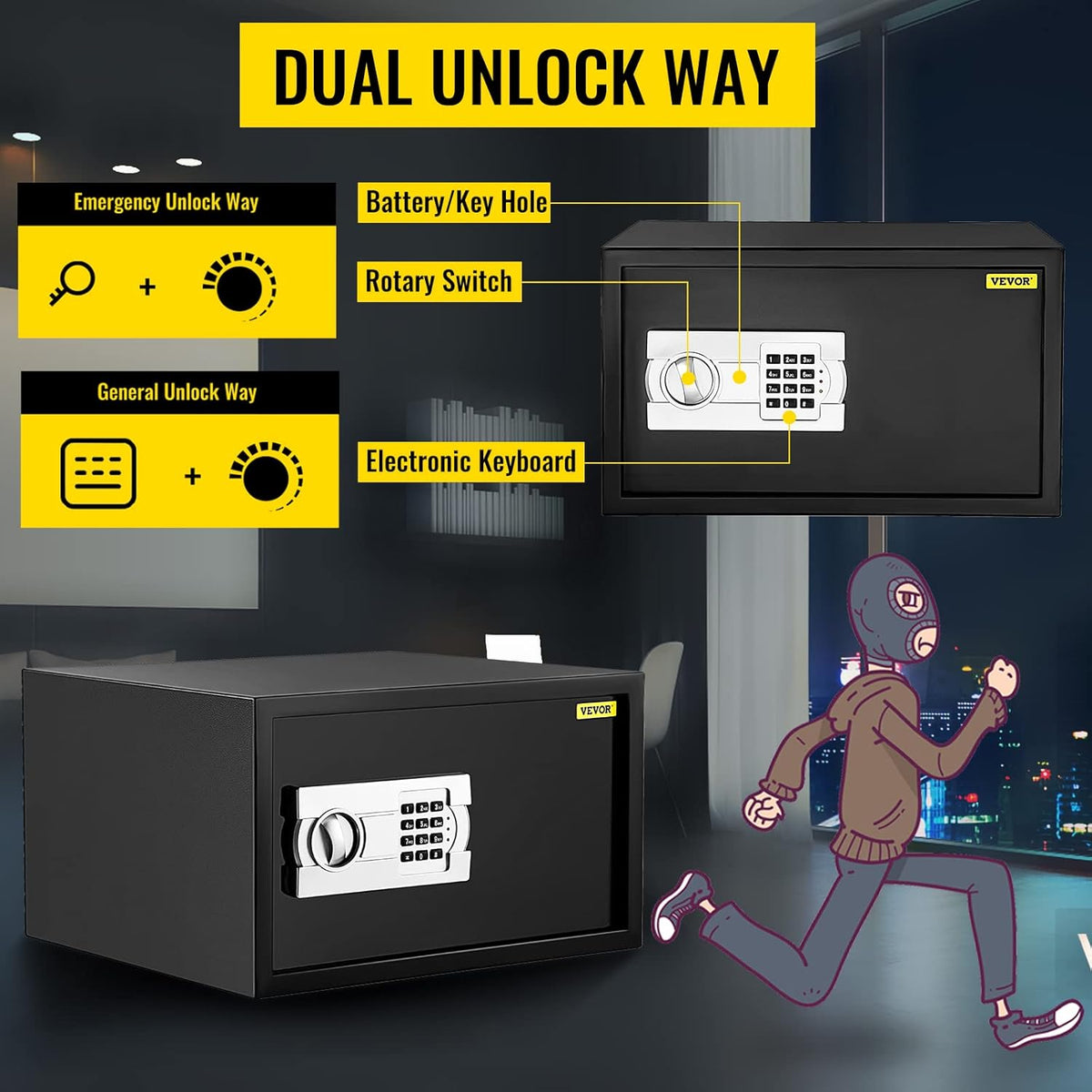 1.2 Cubic Feet Digital Lock Security Safe Box P950