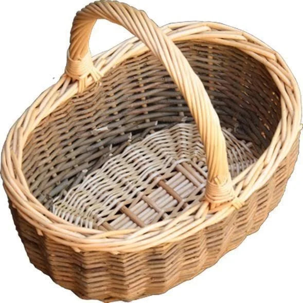 Mini Green Willow Wicker Shopping Basket T7103