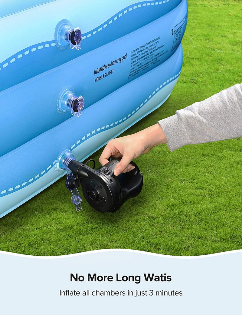 Inflatable Rectangular Swimming Pool 118" x 72" x 22" U502