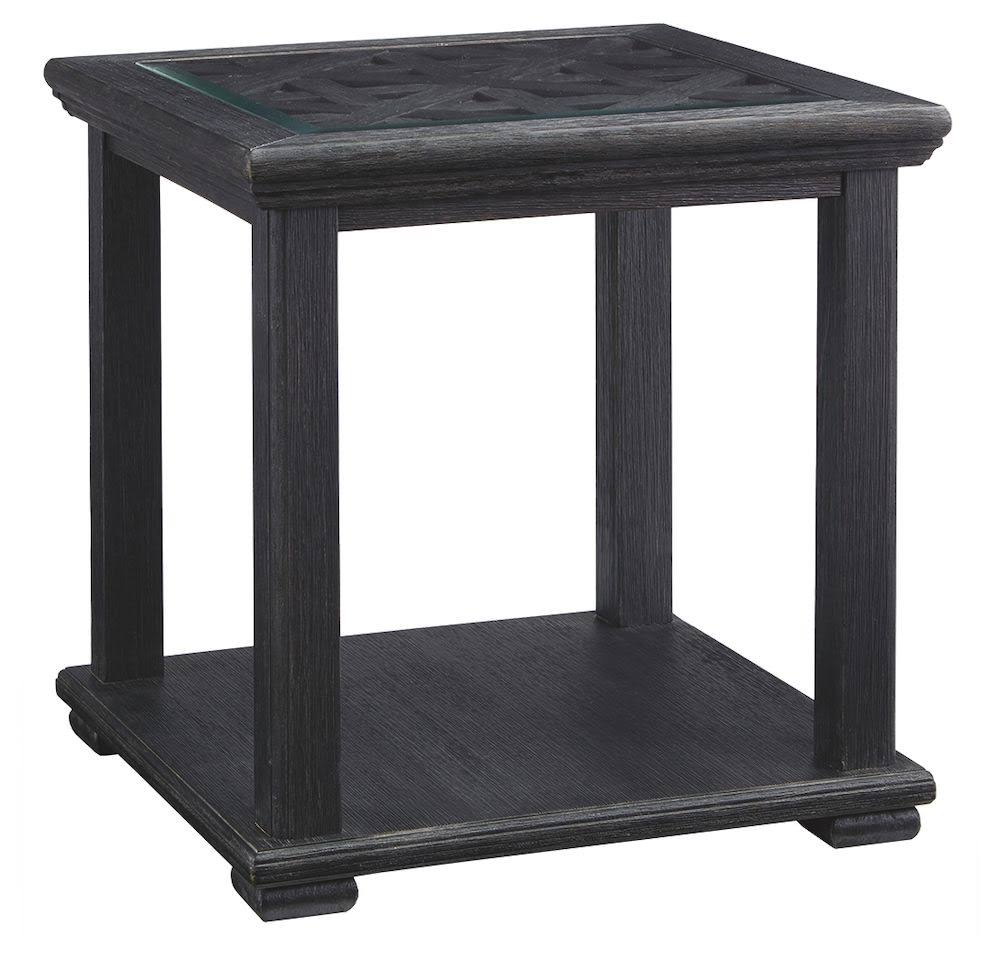 Black Square End Table N9948