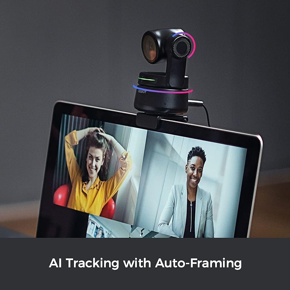 1080p PTZ Webcam with AI Framing and Gesture Control J79136