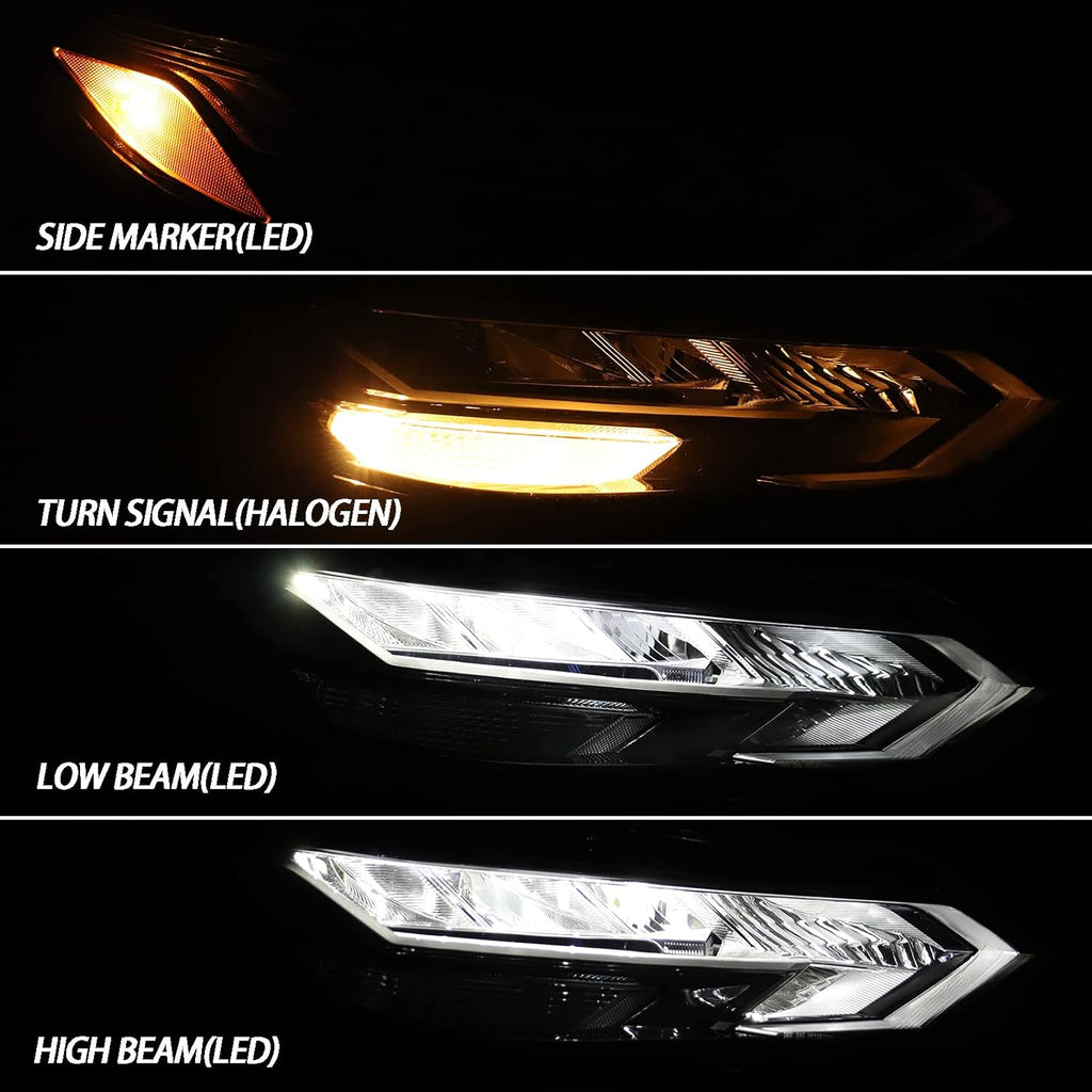 Passenger Side LED Headlight Assembly for 2020 2021 2022 Nissan Sentra SR X72360