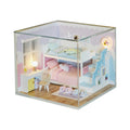 3D Wooden DIY Mini Doll House with Dust Cover Assembling Kids Toy A242990