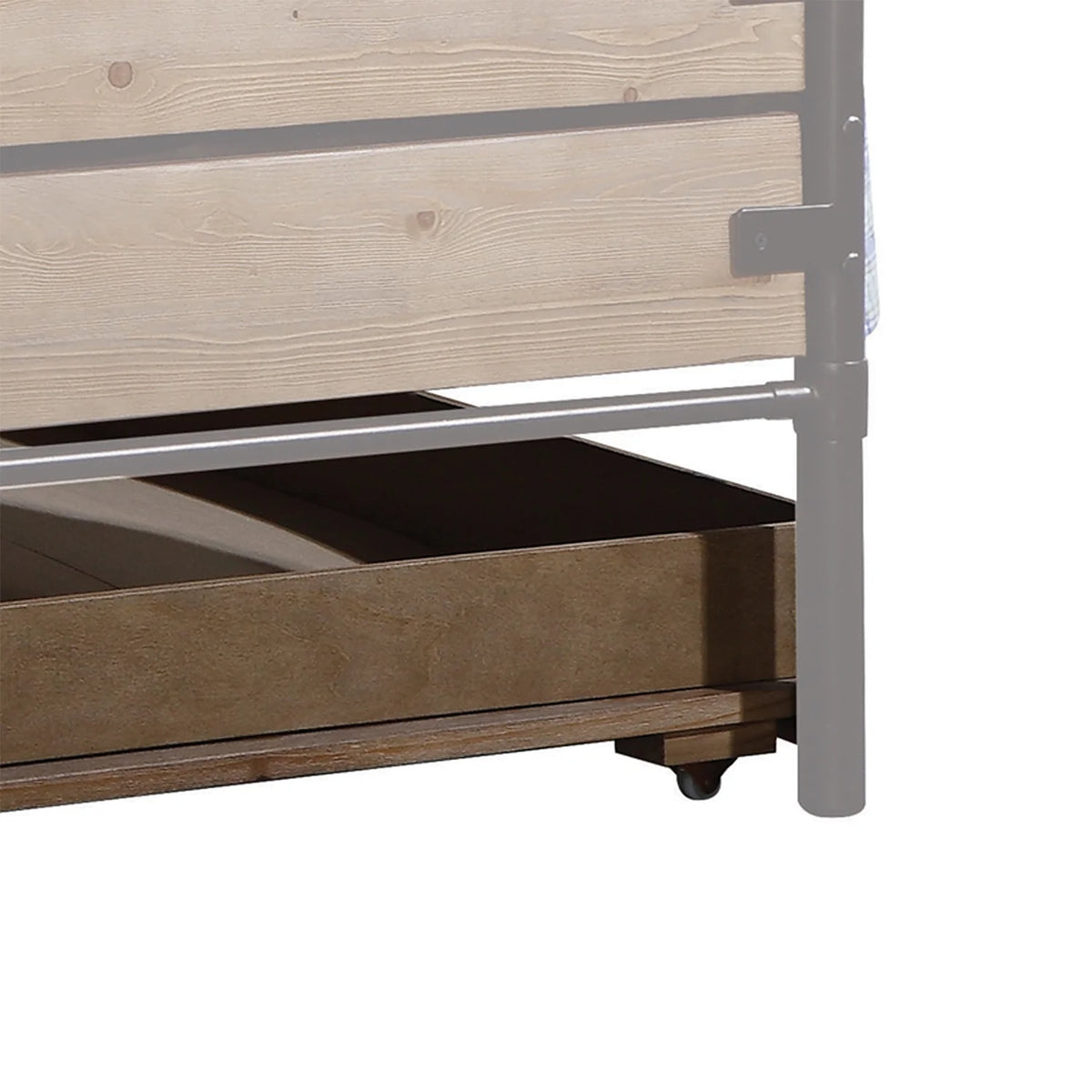 Twin Antique Oak Pine Wood Trundle T50859