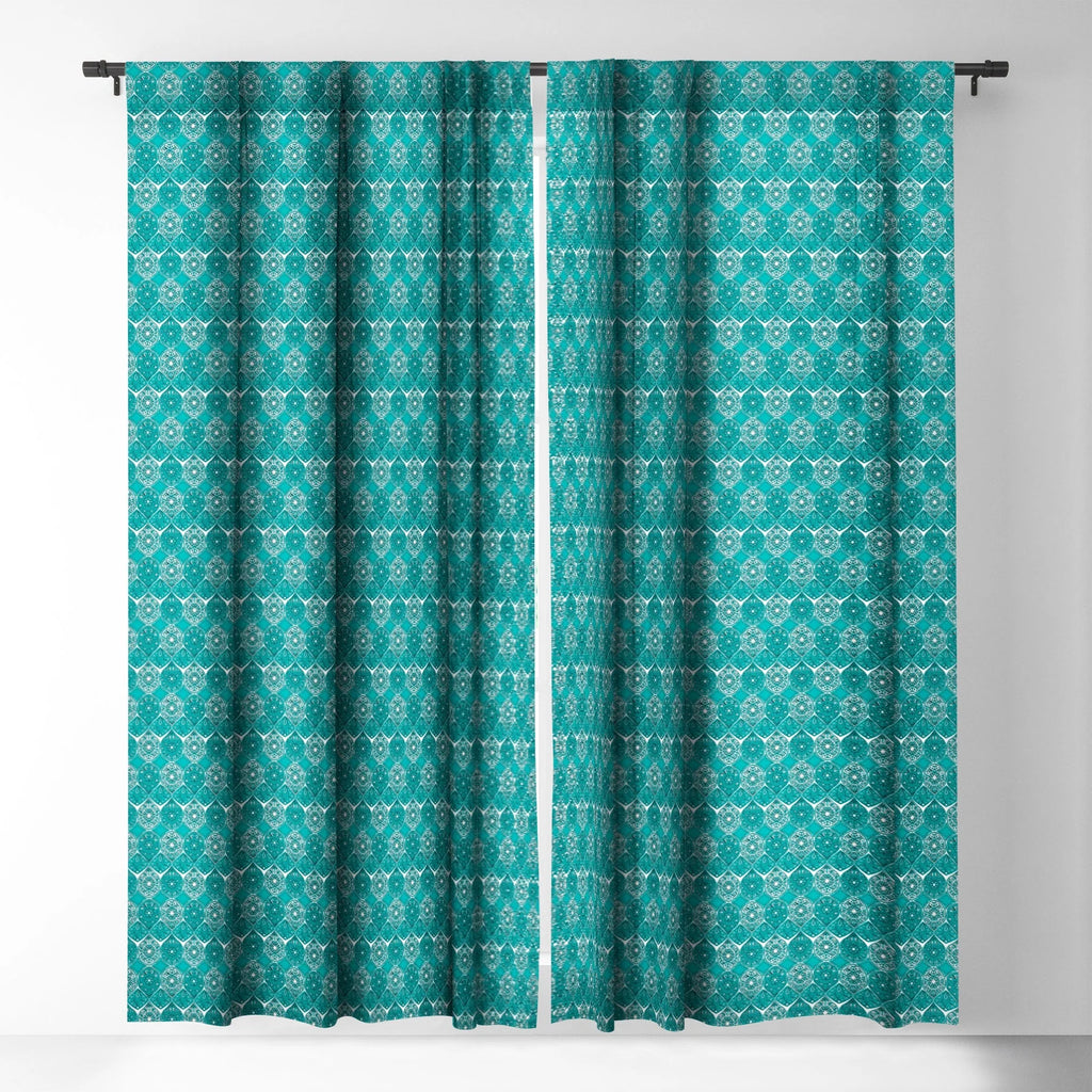 Turquoise Blackout Curtain Single Panel 50" x 96" S2347