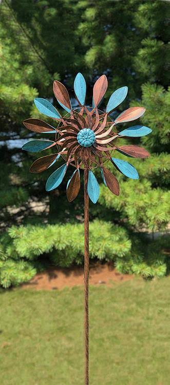 Blue & Bronze Leaves Spinner A20799