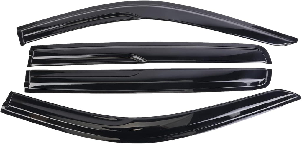 4PCS Dark Smoke Window Deflectors for Chevy Silverado Crew Cab N691515