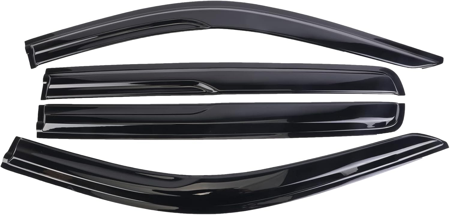 4PCS Dark Smoke Window Deflectors for Chevy Silverado Crew Cab N691515