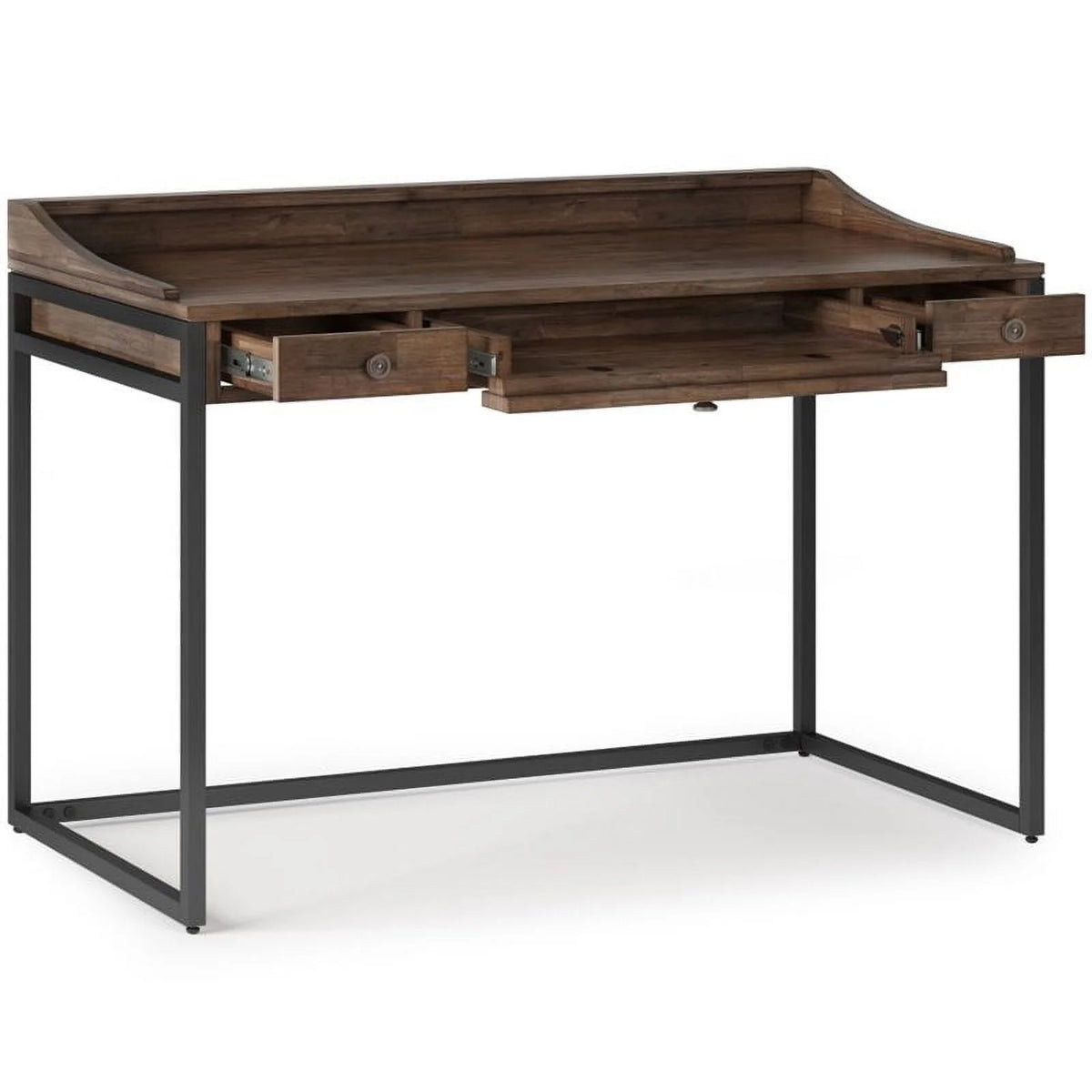 48" Solid Wood Computer Desk in Rustic Aged Brown S44105
