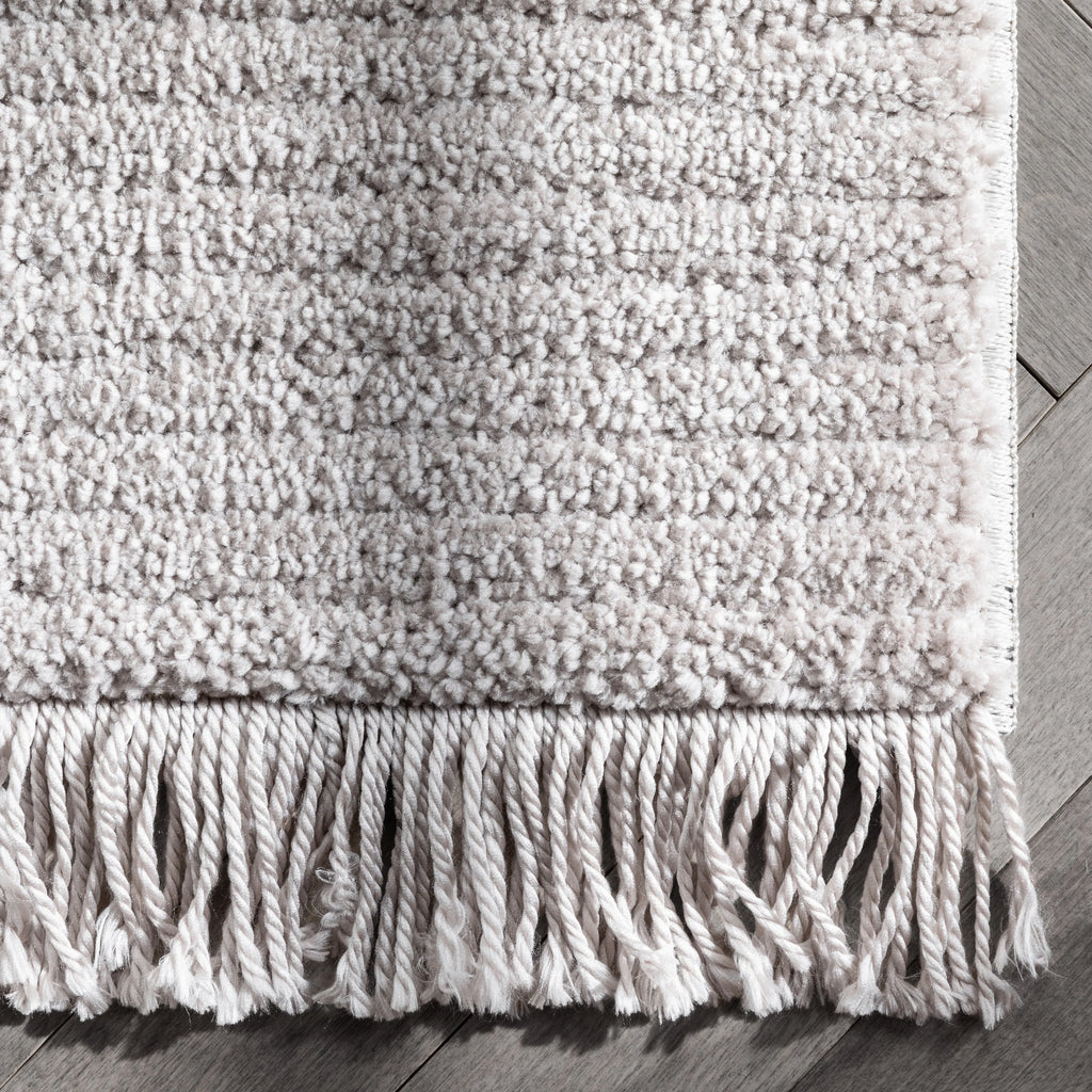 Ivory Stripes Geometric Runner Rug 2x7 F6726