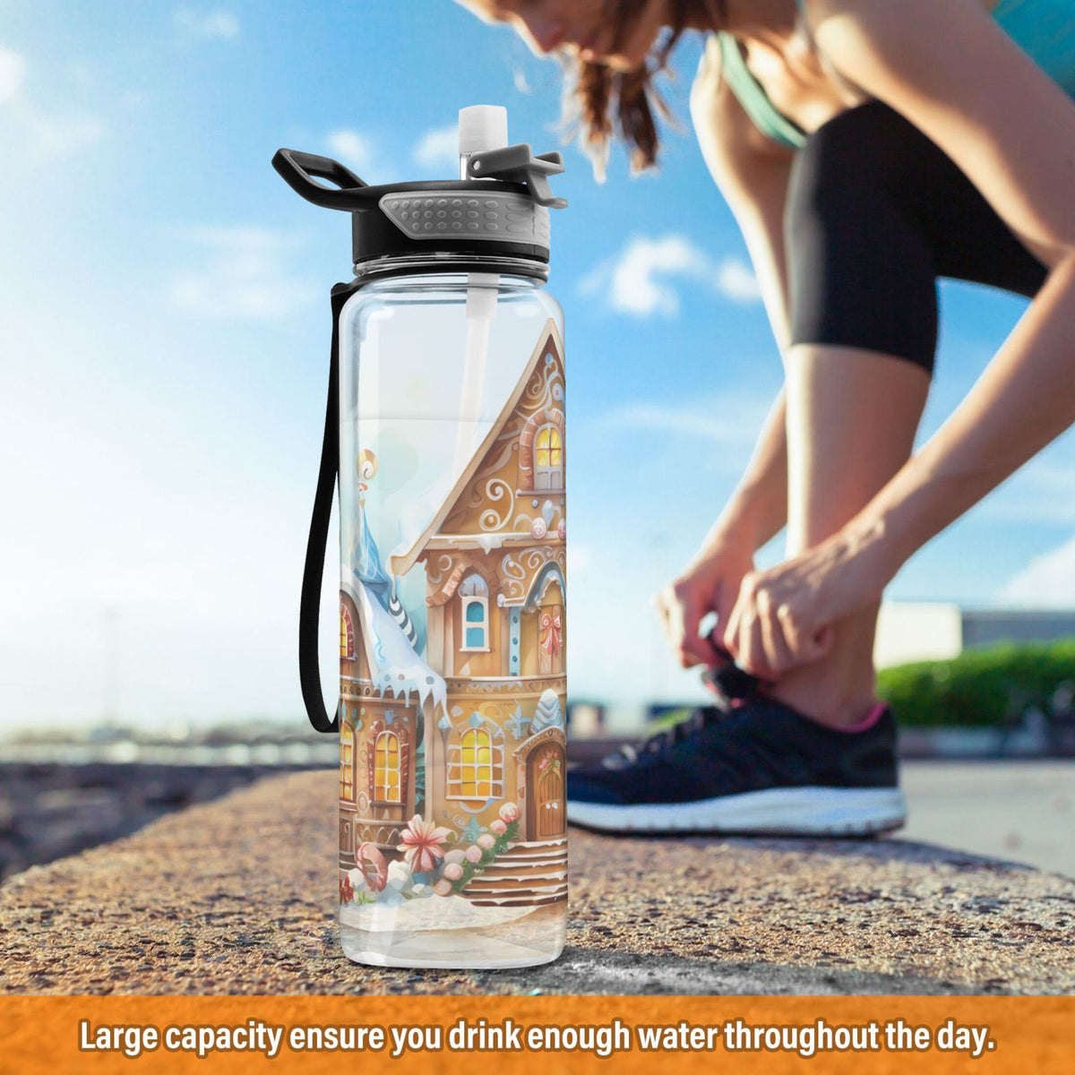 32oz Tritan Clear Water Bottle with Straw V20612