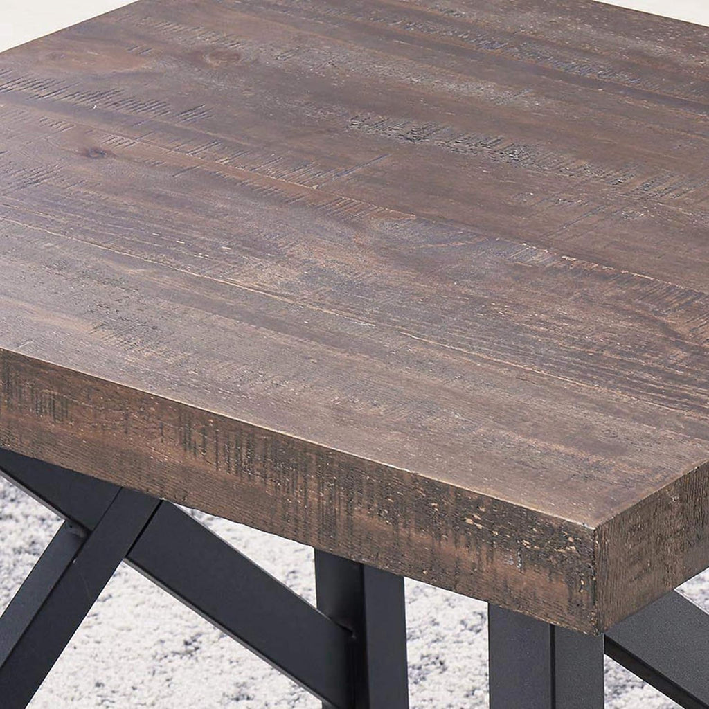Rustic Oak Accent Table D678