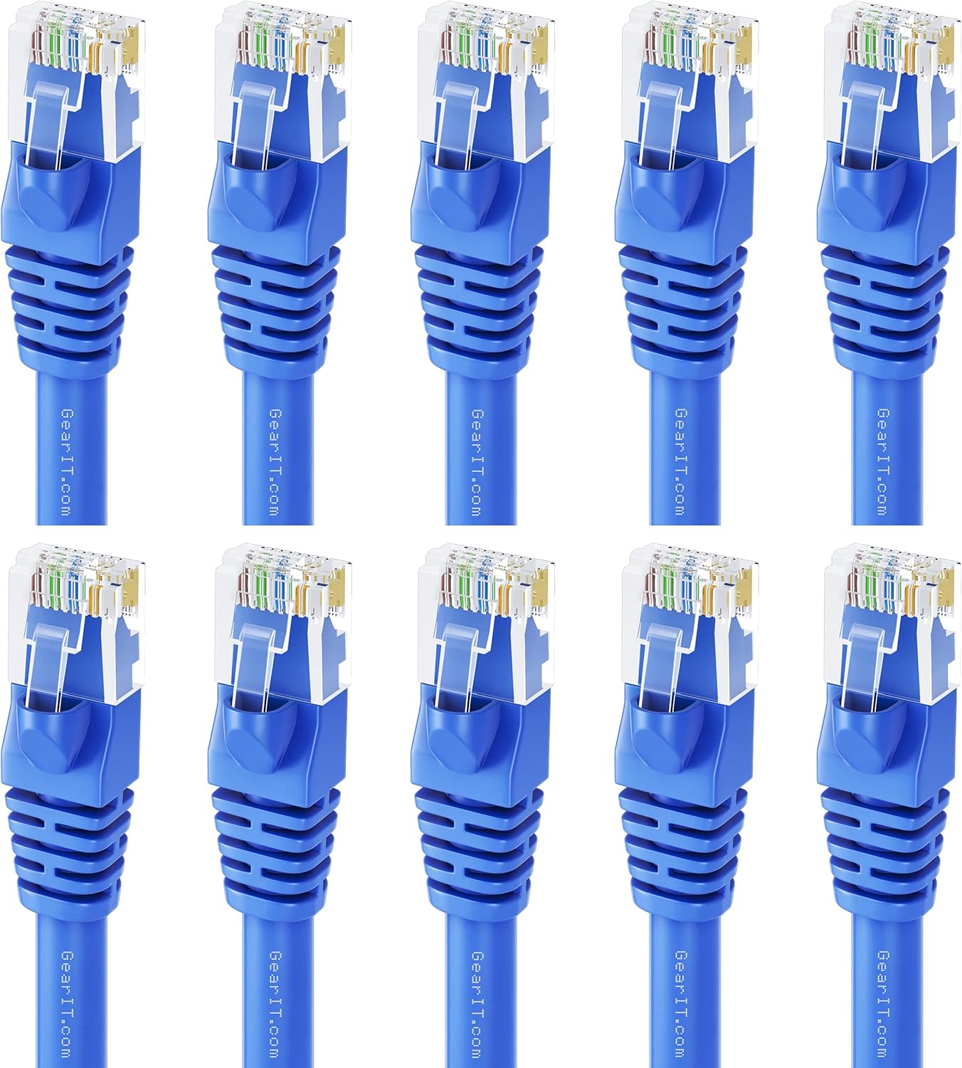 Cat 6 Ethernet Cable 5 ft (24-Pack) Blue T358912