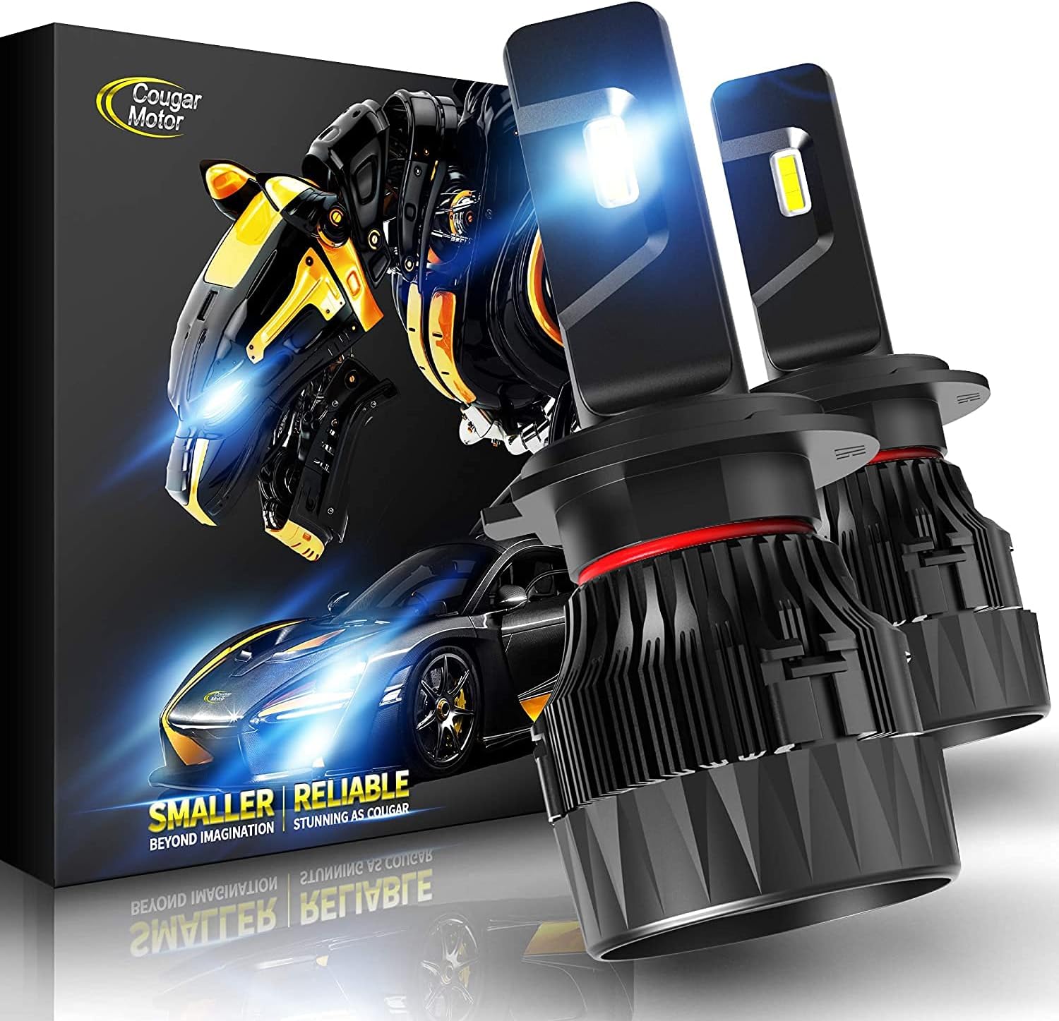 9005 + H11 LED Bulb Combo 2 Sets 12000LM 6500K Cool White Halogen Replacement Bulbs V918