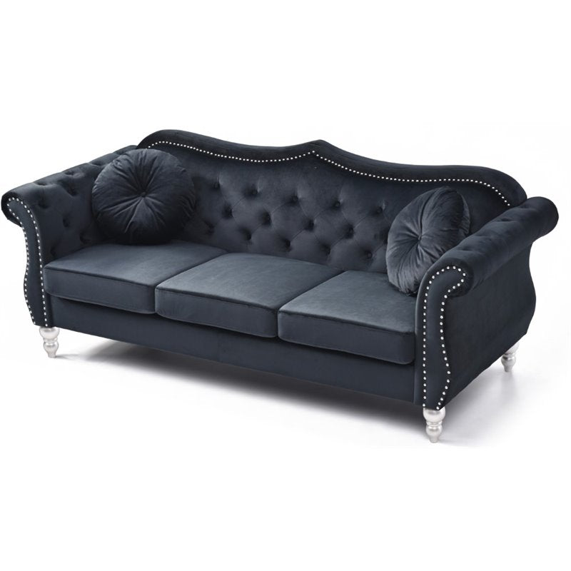 Black Sofa and Loveseat Furniture Set J29909