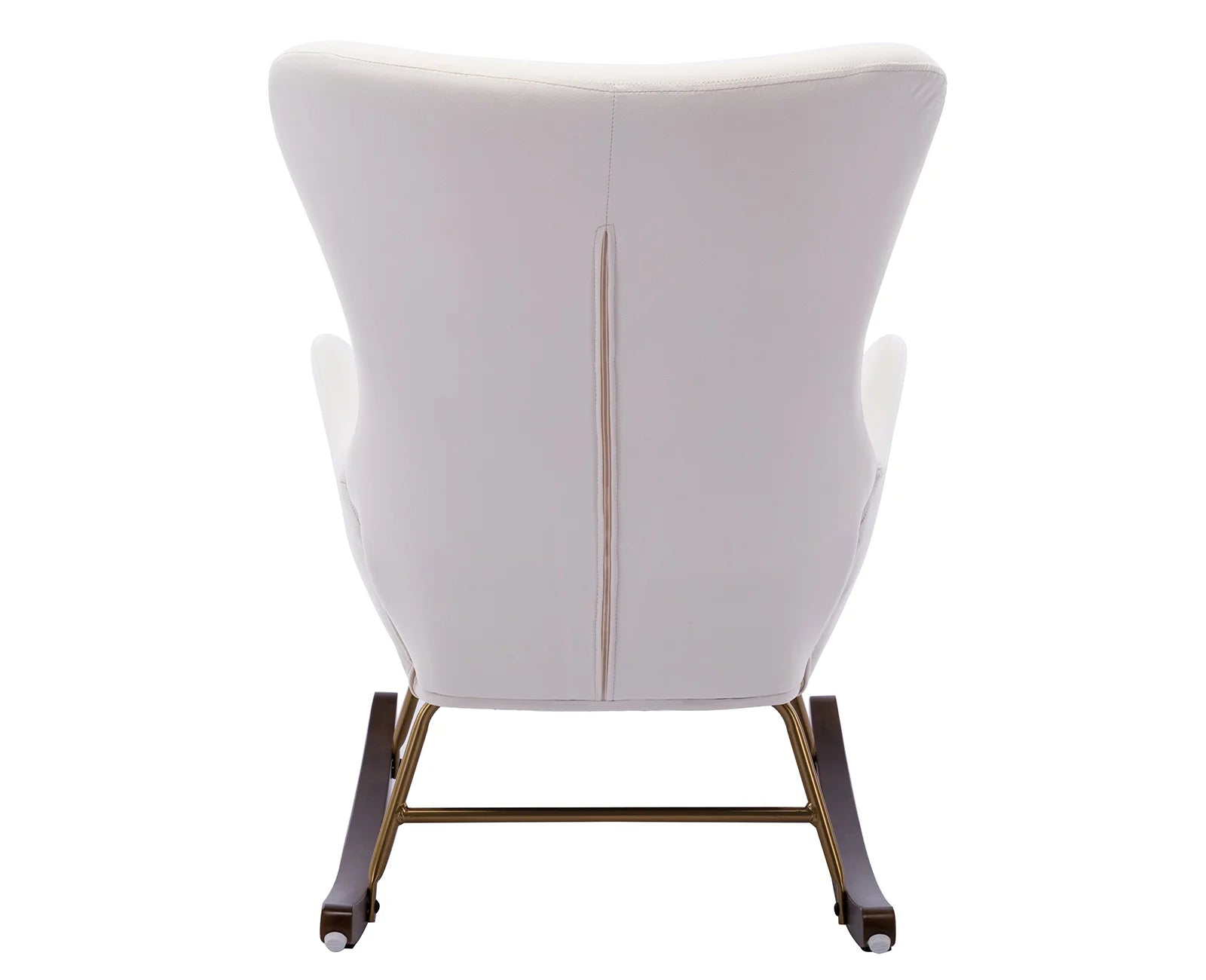 Cream Velvet Wingback Rocking Chair G82582